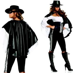 6 pc Roma Adult Zorro Halloween Costume M/L